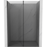 Mexen Velar sliding shower door 160 cm, graphite, brushed gun gray - 871-160-000-41-66
