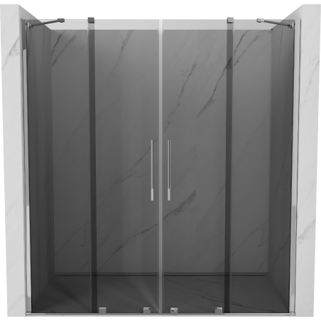 Mexen Velar Duo sliding shower door 180 cm, graphite, chrome - 871-180-000-42-01