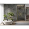 Mexen Omega 130 cm sliding shower door, transparent, gold - 825-130-000-50-00