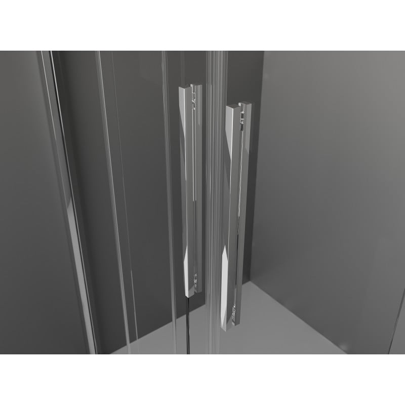 Mexen Velar Duo sliding shower door 170 cm, graphite, chrome - 871-170-000-42-01