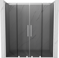 Mexen Velar Duo sliding shower door 170 cm, graphite, white - 871-170-000-42-20