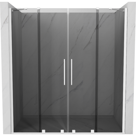 Mexen Velar Duo sliding shower doors 200 cm, graphite, white - 871-200-000-42-20