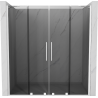 Mexen Velar Duo sliding shower doors 200 cm, graphite, white - 871-200-000-42-20