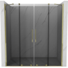 Mexen Velar Duo sliding shower door 180 cm, graphite, gold - 871-180-000-42-50