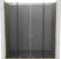 Mexen Velar Duo sliding shower door 180 cm, graphite, gold - 871-180-000-42-50