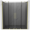 Mexen Velar Duo sliding shower door 180 cm, graphite, brushed gold - 871-180-000-42-55