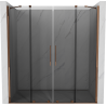 Mexen Velar Duo Sliding Shower Door 180 cm, Graphite, Rose Gold - 871-180-000-42-60