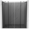 Mexen Velar Duo sliding shower door 180 cm, graphite, brushed gun gray - 871-180-000-42-66