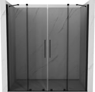 Mexen Velar Duo sliding shower door 180 cm, graphite, black - 871-180-000-42-70