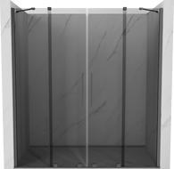 Mexen Velar Duo sliding shower door 200 cm, graphite, gun metal - 871-200-000-42-95