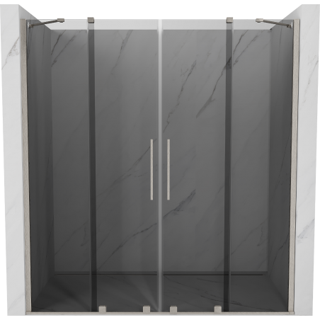 Mexen Velar Duo sliding shower door 170 cm, graphite, brushed nickel - 871-170-000-42-97