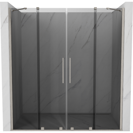 Mexen Velar Duo sliding shower doors 200 cm, graphite, brushed nickel - 871-200-000-42-97
