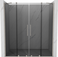 Mexen Velar Duo sliding shower doors 200 cm, graphite, brushed nickel - 871-200-000-42-97