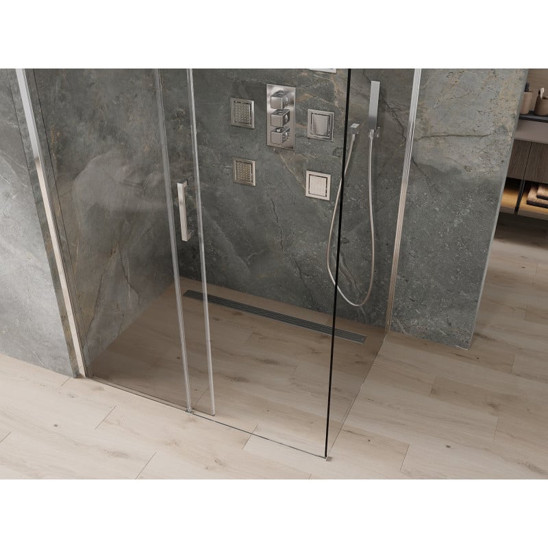 Mexen Omega sliding shower cabin 100 x 80 cm, transparent, chrome - 825-100-080-01-00