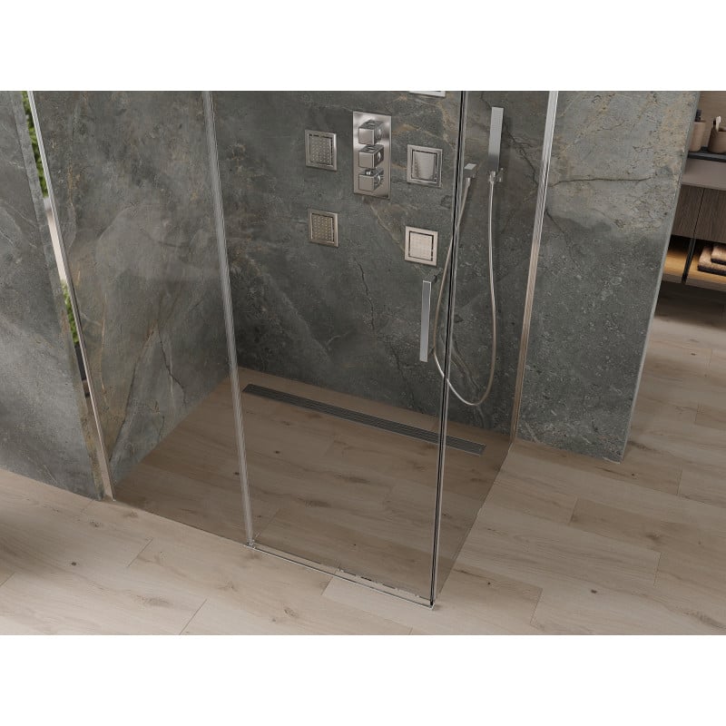 Mexen Omega sliding shower cabin 100 x 80 cm, transparent, chrome - 825-100-080-01-00