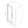 Mexen Velar L 110 cm Sliding Shower Door, Transparent, Chrome - 871-110-003-01-01