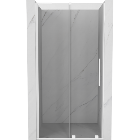 Mexen Velar L sliding shower door 90 cm, transparent, white - 871-090-003-01-20