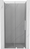 Mexen Velar L sliding shower door 100 cm, transparent, white - 871-100-003-01-20
