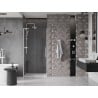 Mexen Velar L sliding shower door 100 cm, transparent, white - 871-100-003-01-20