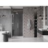 Mexen Velar L sliding shower door 100 cm, transparent, white - 871-100-003-01-20