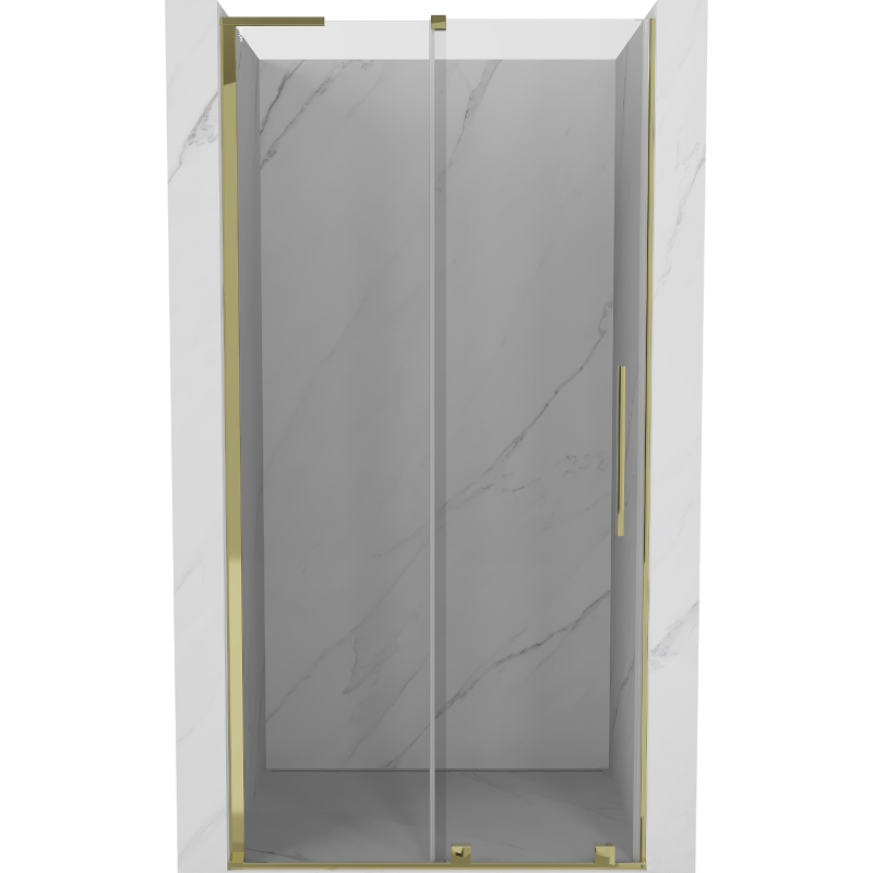 Mexen Velar L sliding shower door 90 cm, transparent, gold - 871-090-003-01-50