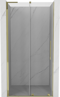 Mexen Velar L sliding shower door 100 cm, transparent, gold - 871-100-003-01-50