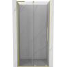 Mexen Velar L sliding shower door 90 cm, transparent, brushed gold - 871-090-003-01-55