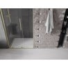 Mexen Velar L sliding shower door 100 cm, transparent, brushed gold - 871-100-003-01-55