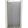 Mexen Velar L sliding shower door 120 cm, transparent, brushed gold - 871-120-003-01-55