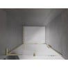 Mexen Velar L sliding shower door 100 cm, transparent, brushed gold - 871-100-003-01-55