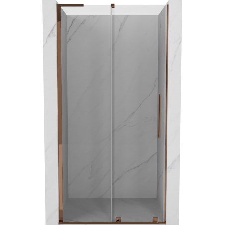 Mexen Velar L sliding shower door 90 cm, transparent, rose gold - 871-090-003-01-60