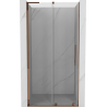 Mexen Velar L sliding shower door 100 cm, transparent, rose gold - 871-100-003-01-60