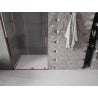 Mexen Velar L sliding shower door 100 cm, transparent, rose gold - 871-100-003-01-60