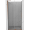 Mexen Velar L sliding shower door 90 cm, transparent, brushed copper - 871-090-003-01-65