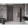 Mexen Velar L sliding shower door 110 cm, transparent, brushed copper - 871-110-003-01-65