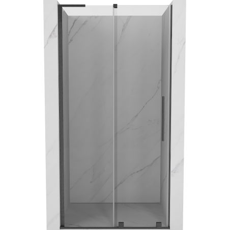 Mexen Velar L 90 cm Sliding Shower Door, Transparent, Brushed Gun Gray - 871-090-003-01-66