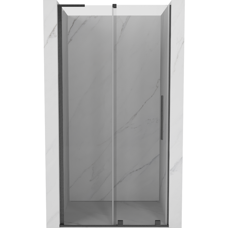 Mexen Velar L sliding shower doors 100 cm, transparent, gun gray brushed - 871-100-003-01-66