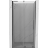 Mexen Velar L Sliding Shower Door 100 cm, Transparent, Brushed Gun Gray - 871-100-003-01-66