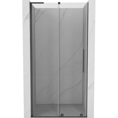 Mexen Velar L sliding shower door 120 cm, transparent, brushed gun gray - 871-120-003-01-66