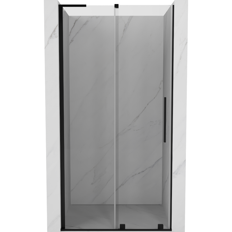 Mexen Velar L shower sliding door 90 cm, transparent, black - 871-090-003-01-70