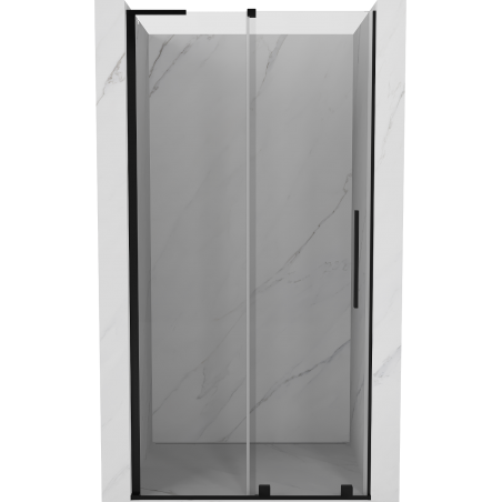 Mexen Velar L sliding shower door 90 cm, transparent, black - 871-090-003-01-70