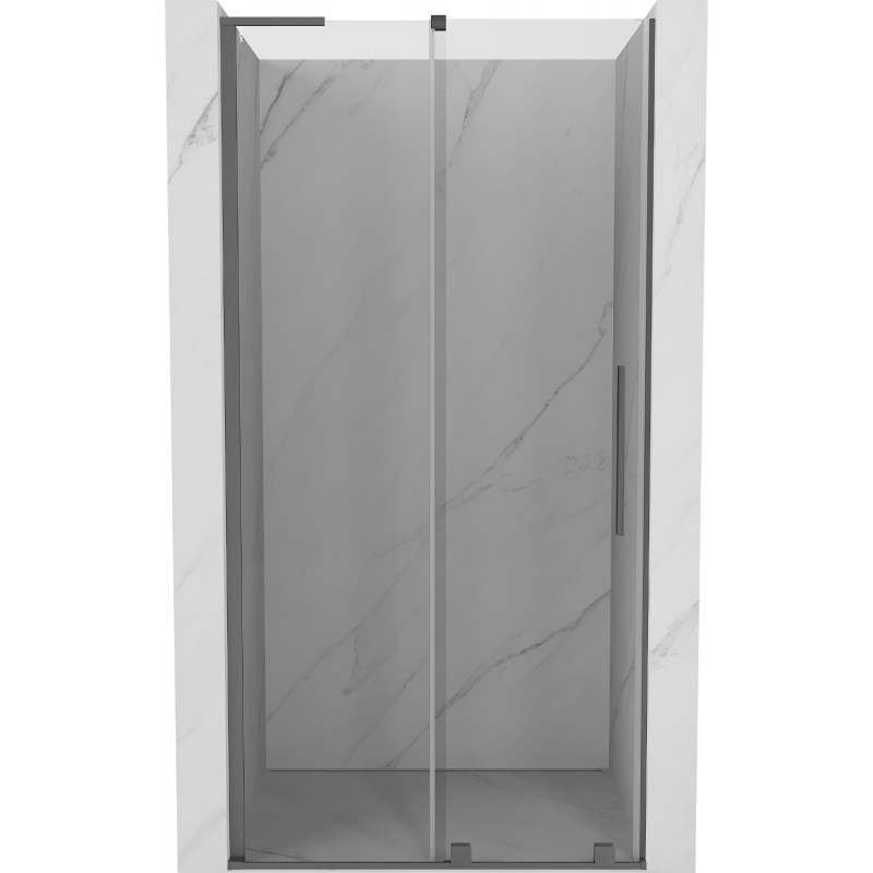 Mexen Velar L Sliding Shower Door 100 cm, Transparent, Gun Metal - 871-100-003-01-95