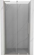 Mexen Velar L sliding shower door 100 cm, transparent, brushed nickel - 871-100-003-01-97