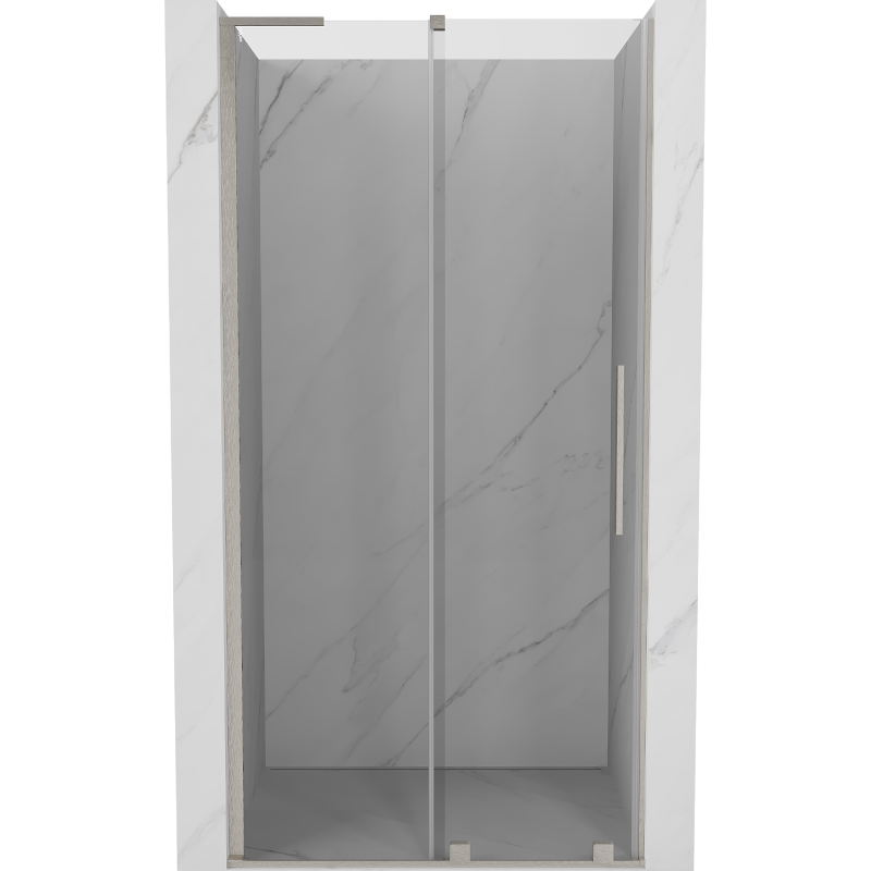 Mexen Velar L sliding shower door 110 cm, transparent, brushed nickel - 871-110-003-01-97