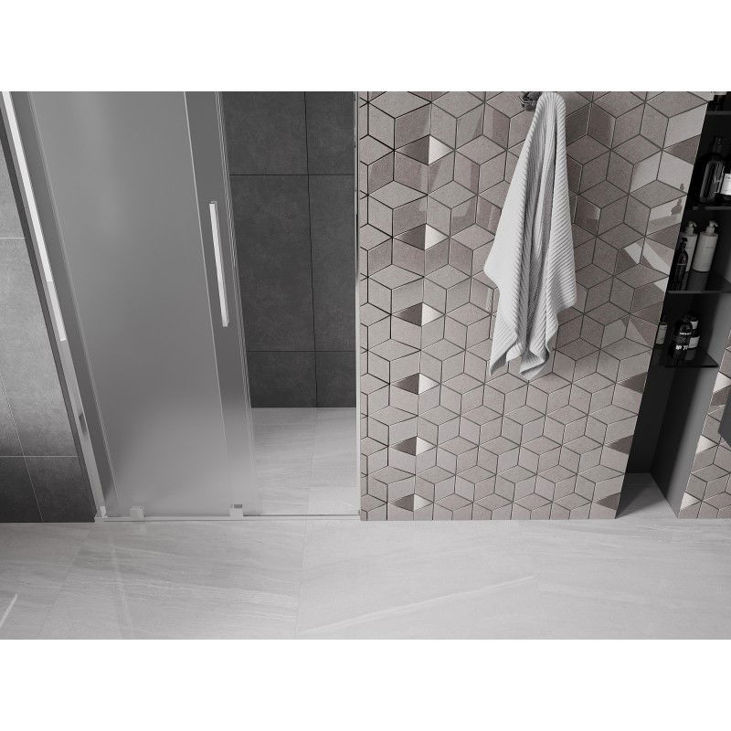 Mexen Velar L sliding shower door 100 cm, frost, chrome - 871-100-003-31-01