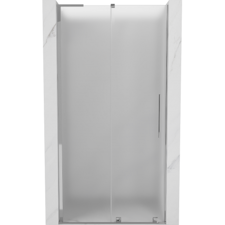 Mexen Velar L 90 cm Sliding Shower Door, Frosted, Chrome - 871-090-003-31-01