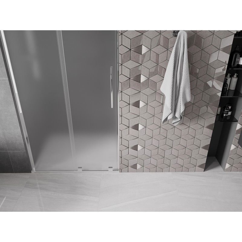 Mexen Velar L 90 cm Sliding Shower Door, Frosted, Chrome - 871-090-003-31-01