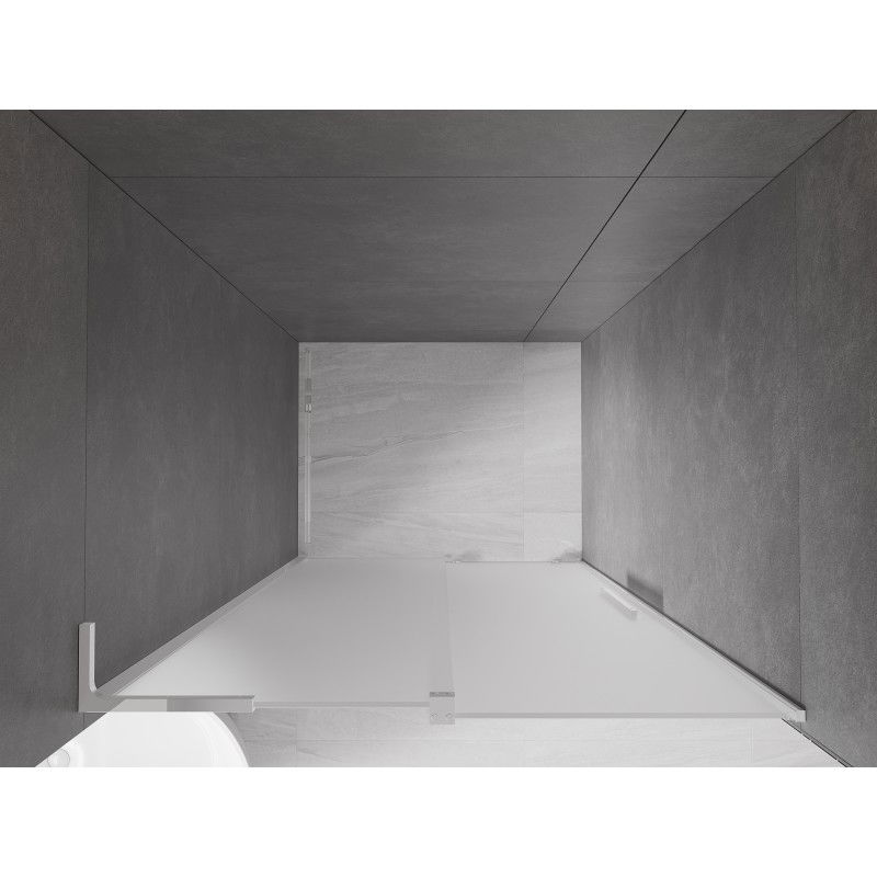 Mexen Velar L 120 cm Sliding Shower Door, Frosted, Chrome - 871-120-003-31-01