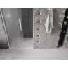 Mexen Velar L sliding shower door 100 cm, frosted, white - 871-100-003-31-20