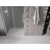 Mexen Velar L sliding shower door 100 cm, frosted, white - 871-100-003-31-20